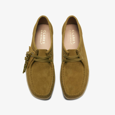 Clarks Originals Wallabee - Mid Green Sde Women's Mid Green Suede 26173241 — top view