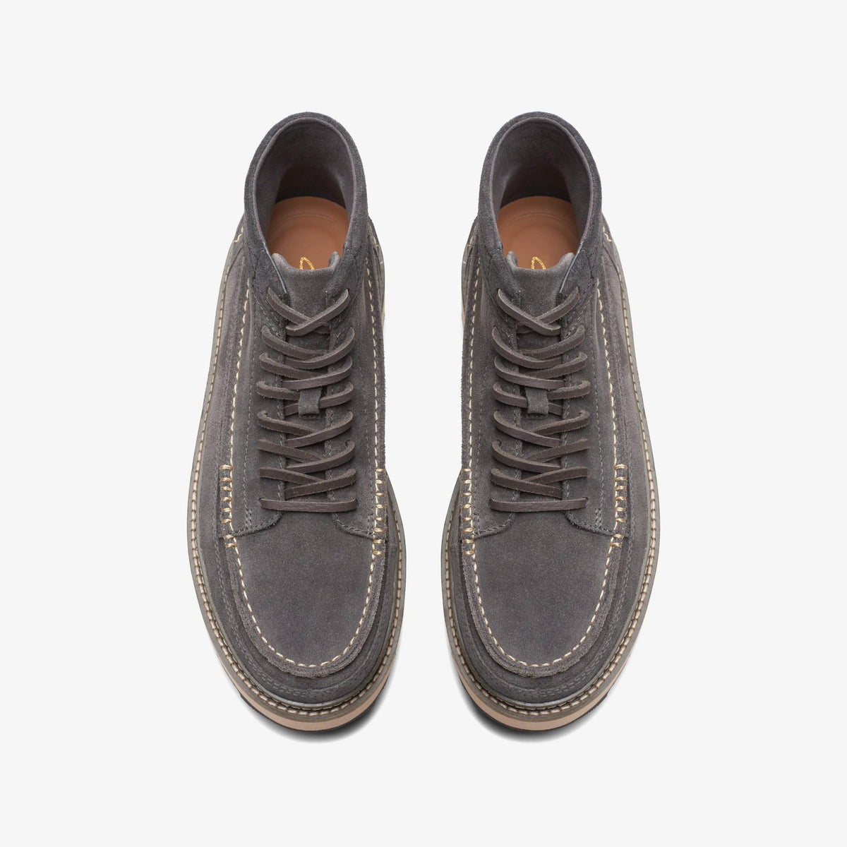 Clarks Clarkhill Mid Men's Dark Grey Suede 26173450 — top view
