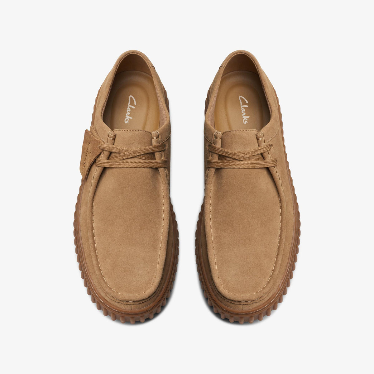 Clarks Torhill Lo Men's Dark Sand Suede 26173471 — top view