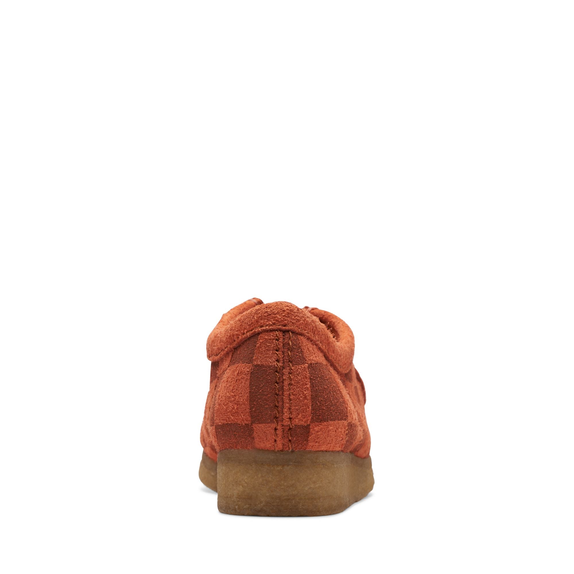 Clarks Originals Wallabee Women's Orange Check Casual Shoes