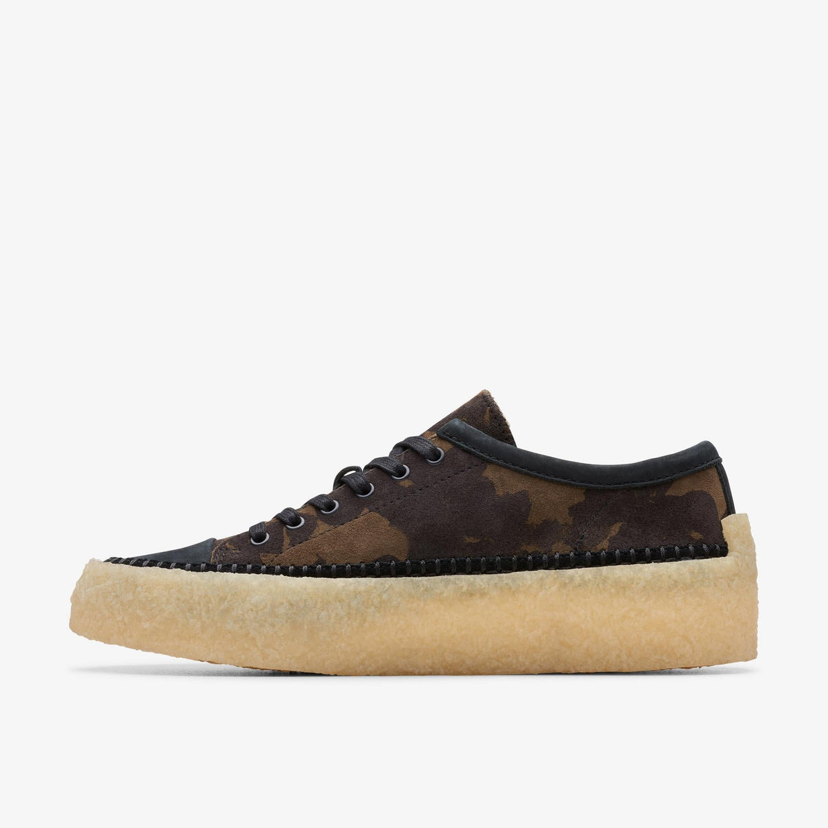 Clarks Originals Caravan Low Men's Black/Khaki Floral 26174026 — side view