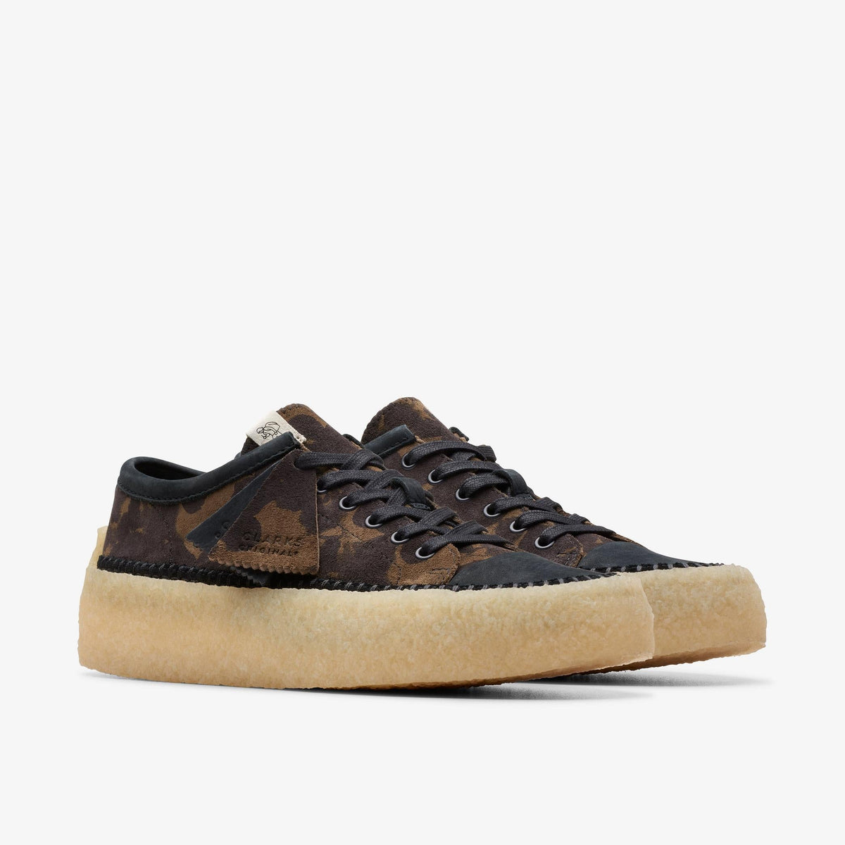 Clarks Originals Caravan Low Men's Blk/Khaki Floral 26174026 — sole view