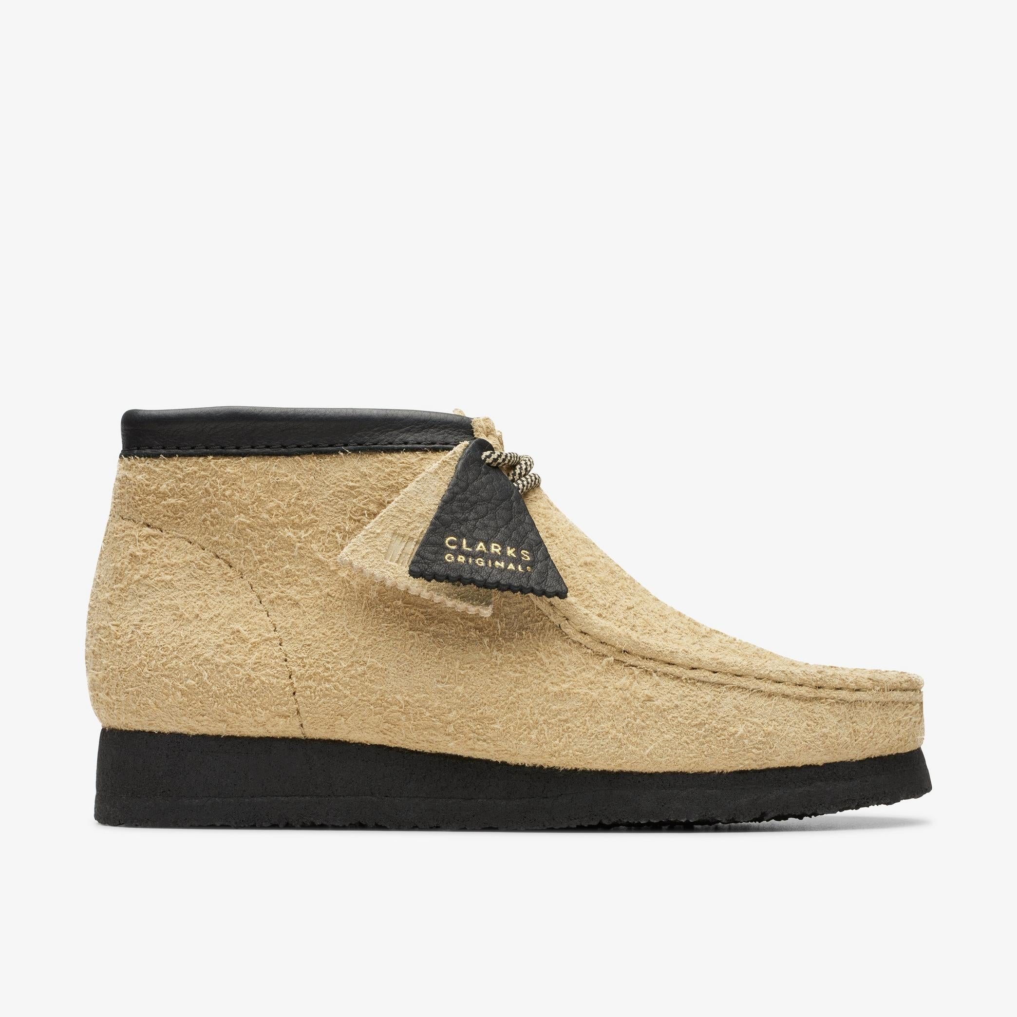 [26174051] Mens CLARKS WALLABEE BOOT - MAPLE/BLACK