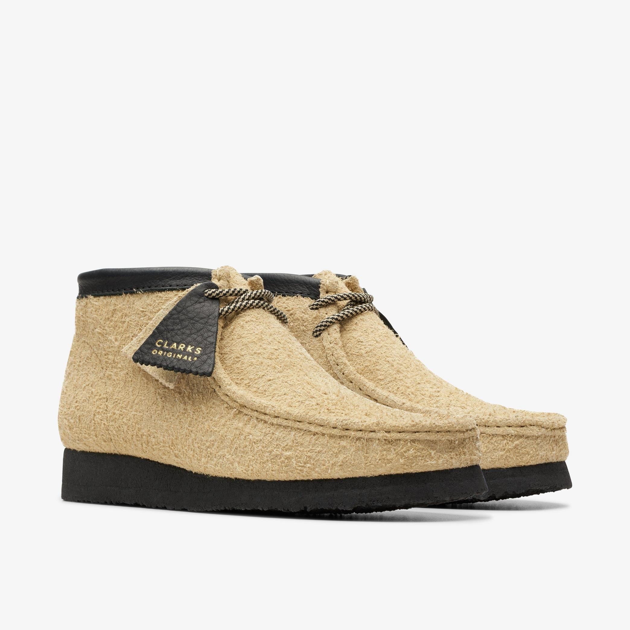 [26174051] Mens CLARKS WALLABEE BOOT - MAPLE/BLACK
