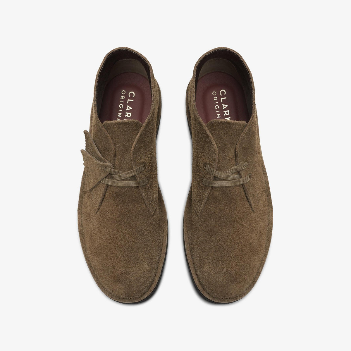 Clarks Originals Desert Boot Men's Dark Grey Suede 26174055 — top view
