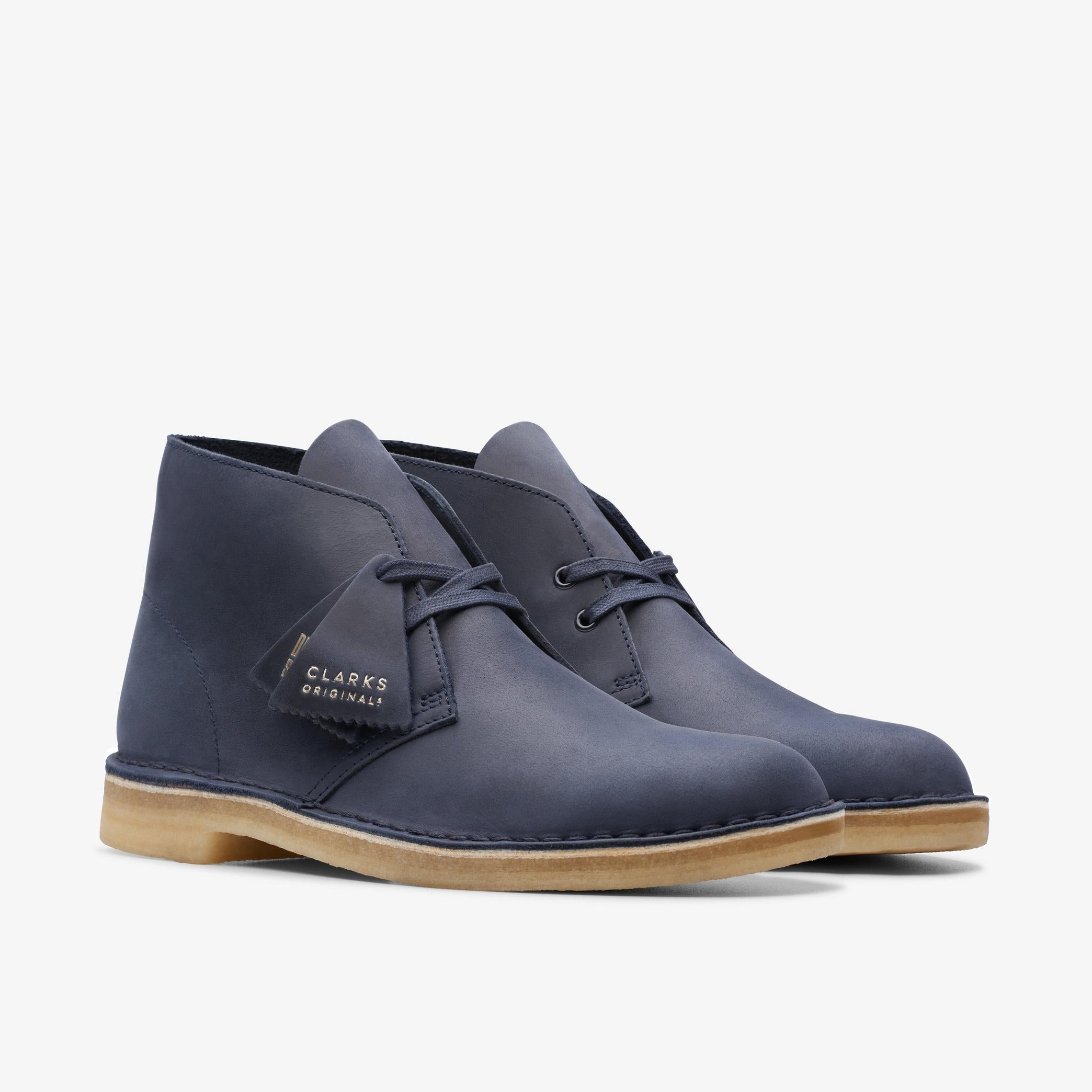 Clarks Originals Desert Boot Navy Men's Navy Leatherrherther
