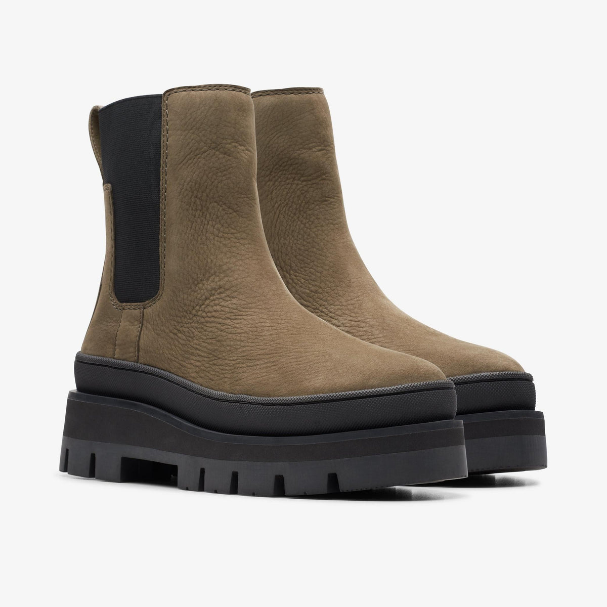 Clarks Orianna2 Top Women's Dark Olive Nubuck 26174064 — sole view