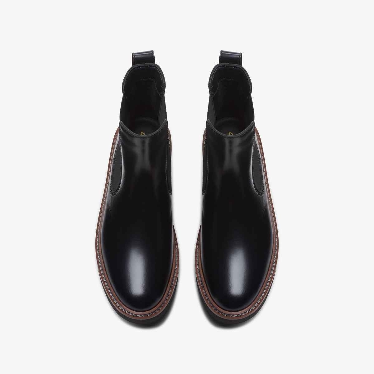 Clarks Orianna Up Women's Black Leather 26174821 — top view