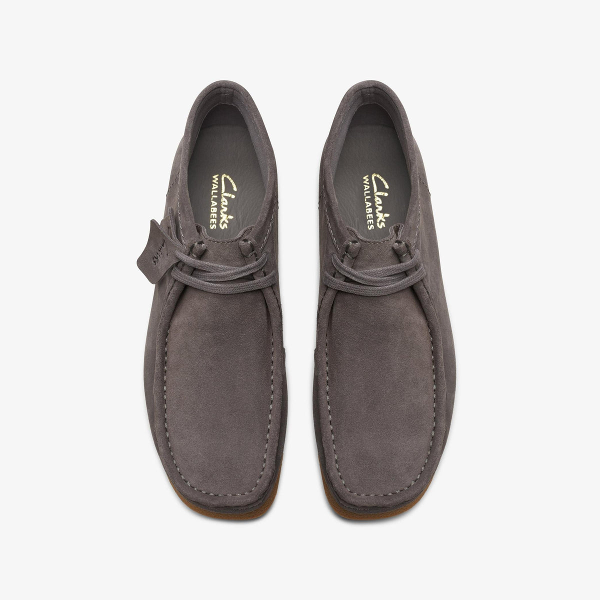 Clarks Originals Wallabee EVO Boot Men's Grey Suede 26174938 — top view