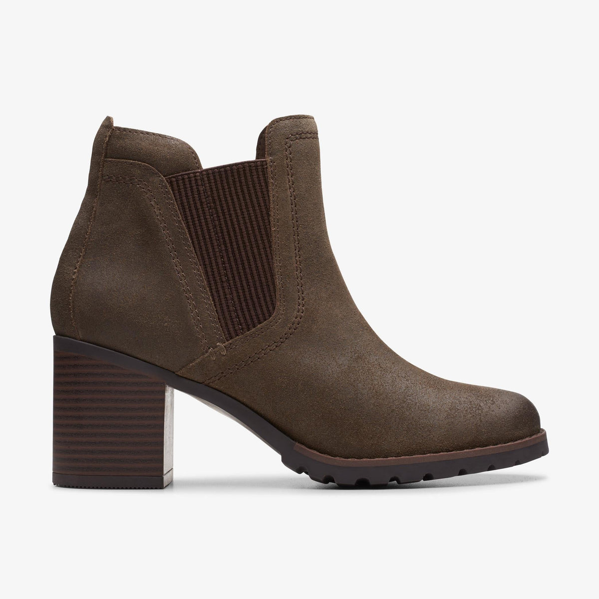 Clarks Leda Up Women's Dark Olive Suede 26174963