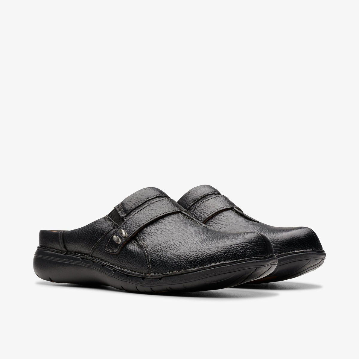 Clarks Un Loop Ease Women's Black Leather 26174966 — sole view
