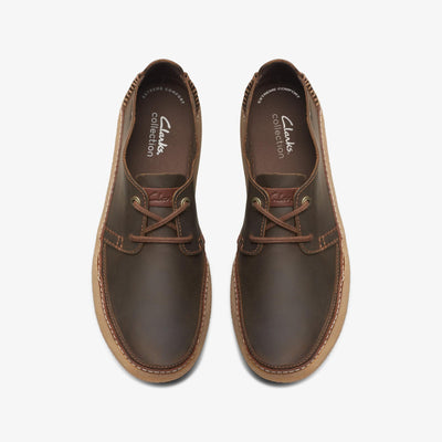 Clarks Oakpark Lace Men's Beeswax Leather 26175386 — top view
