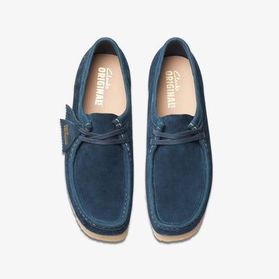 Clarks Originals Wallabee - Navy/Teal Sde Men's Navy/Teal Suede 26175709 — top view