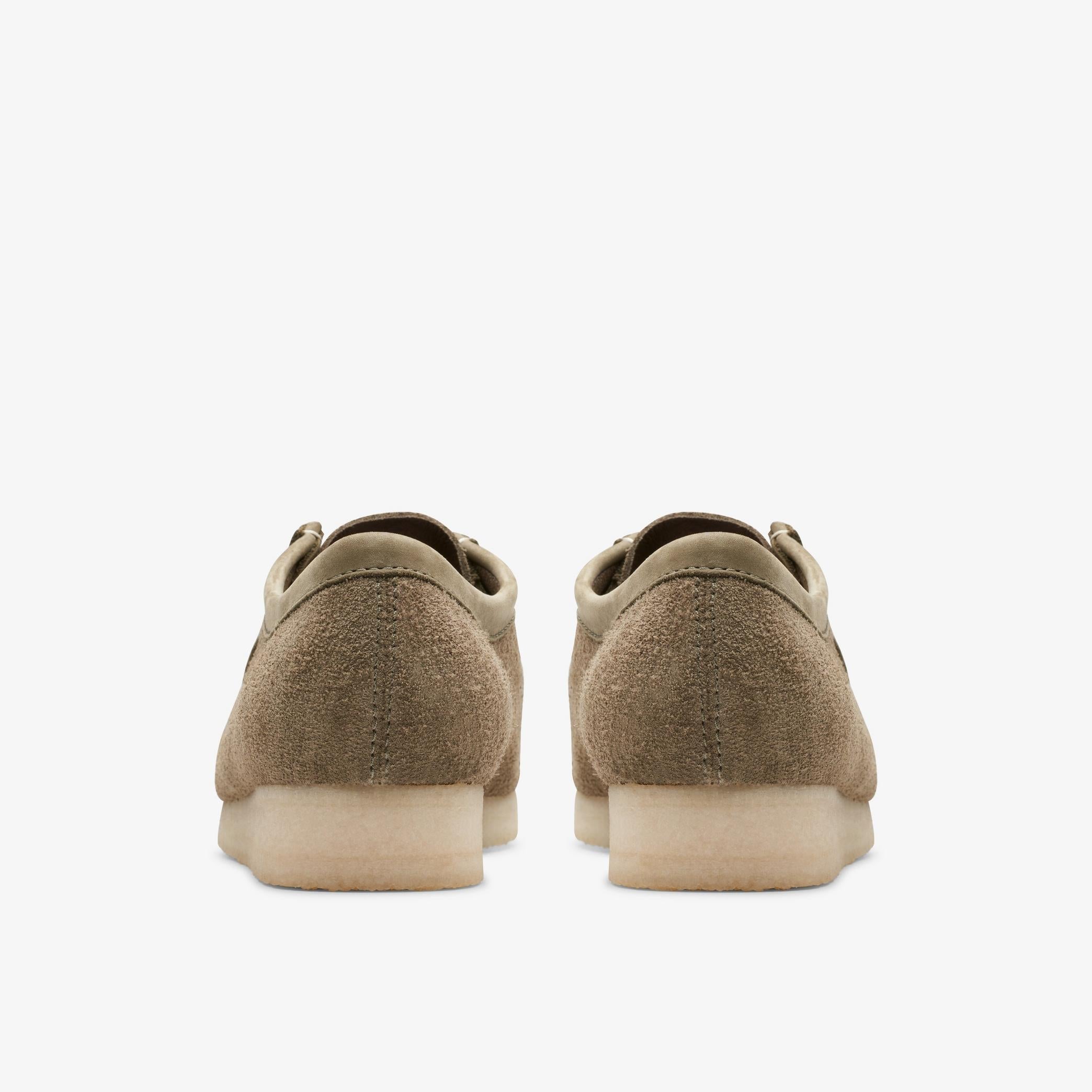 26175710] Mens CLARKS WALLABEE - PALE KHAKI SUEDE – Don't Panic Shoes