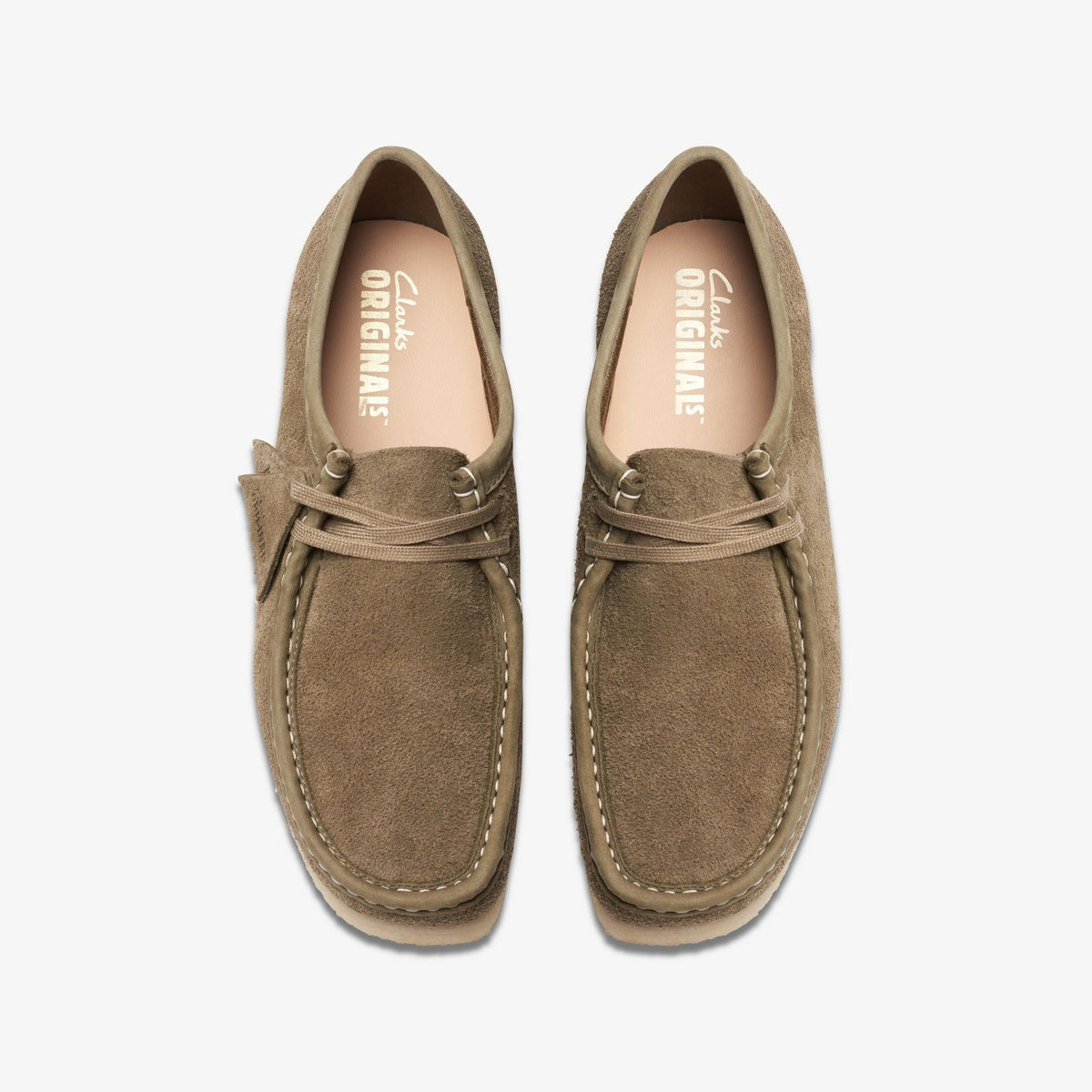 Clarks Originals Wallabee - Pale Khaki Suede Men's Pale Khaki Suede 26175710 — top view