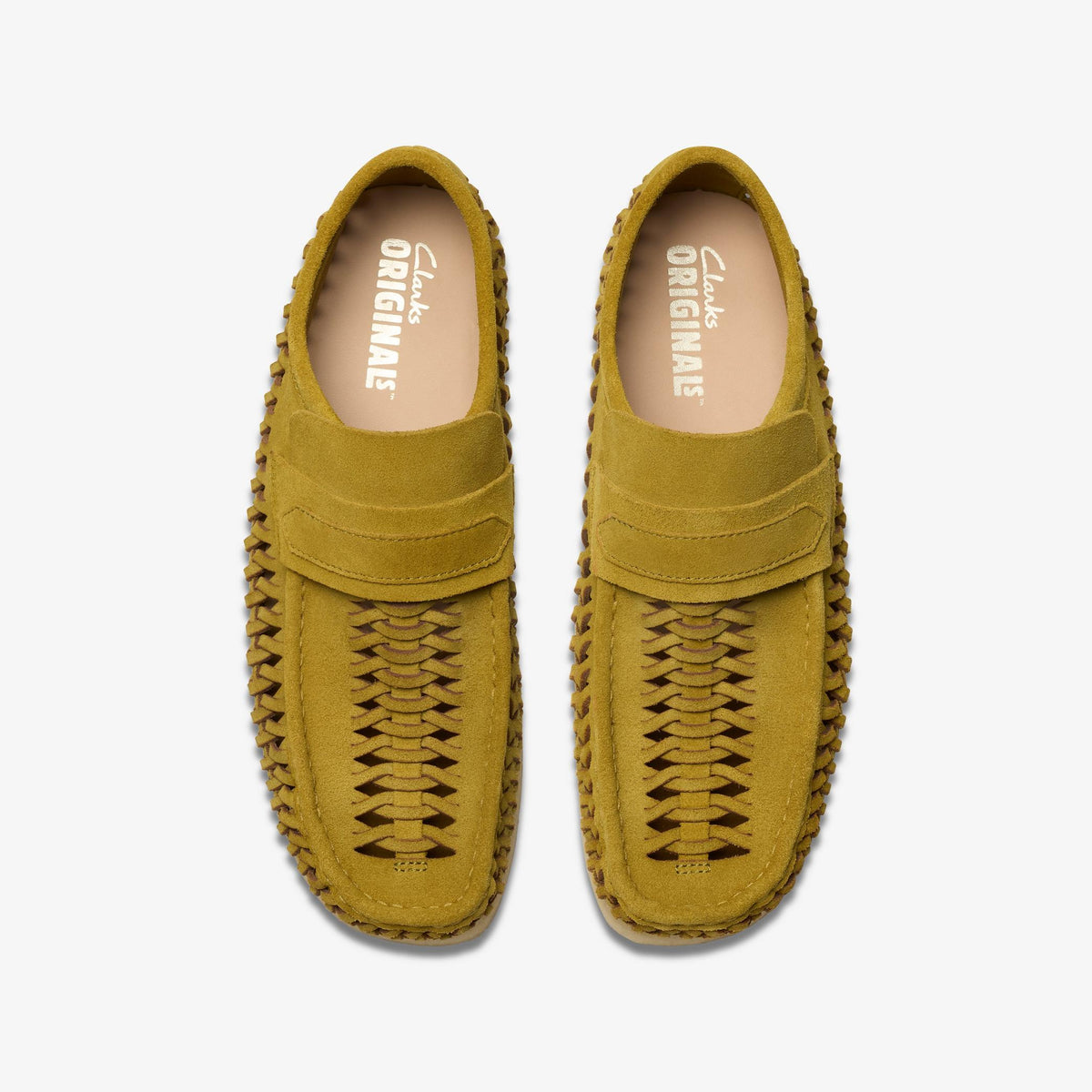 [26175778] MENS CLARKS WALLABEE WEAVE LOAFER 'OLIVE SUEDE'
