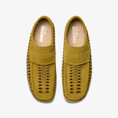 [26175778] MENS CLARKS WALLABEE WEAVE LOAFER 'OLIVE SUEDE'