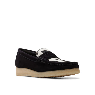 [26175837] WOMENS CLARKS WALLABEE LOAFER COW PRINT HAIRON