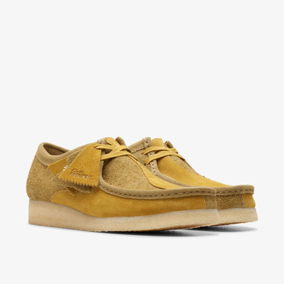 Clarks Originals Wallabee - Olive Combi Men's Olive Combi 26175842 — sole view