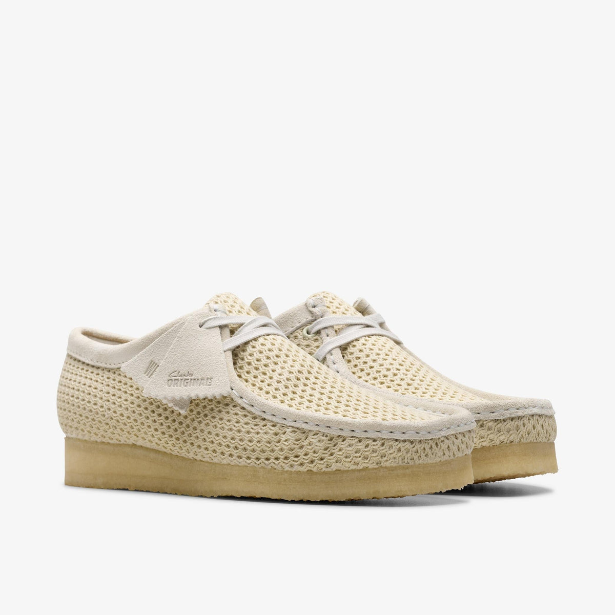 Clarks Originals Wallabee - Off White Mesh Men's Off White Mesh 26175849 — sole view