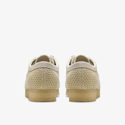 [26175849] Mens CLARKS WALLABEE - OFF WHITE MESH