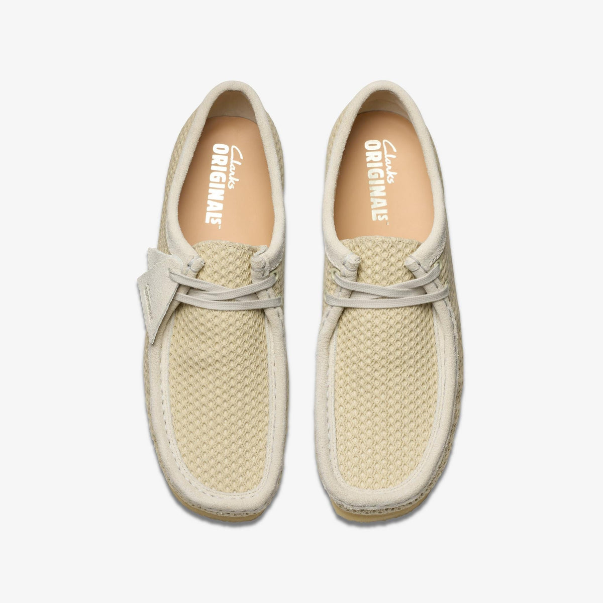 Clarks Originals Wallabee - Off White Mesh Men's Off White Mesh 26175849 — top view