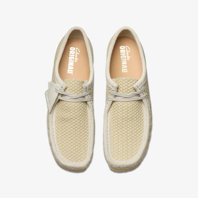 Clarks Originals Wallabee - Off White Mesh Men's Off White Mesh 26175849 — top view