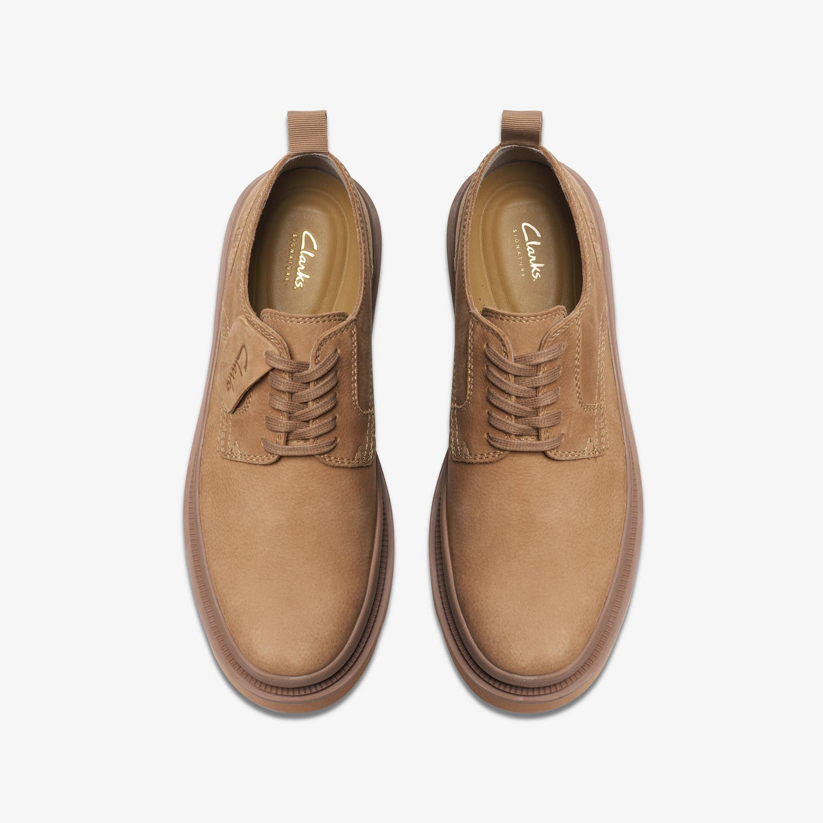 Clarks Badell Lace Men's Dark Sand Nubuck 26176088 — top view