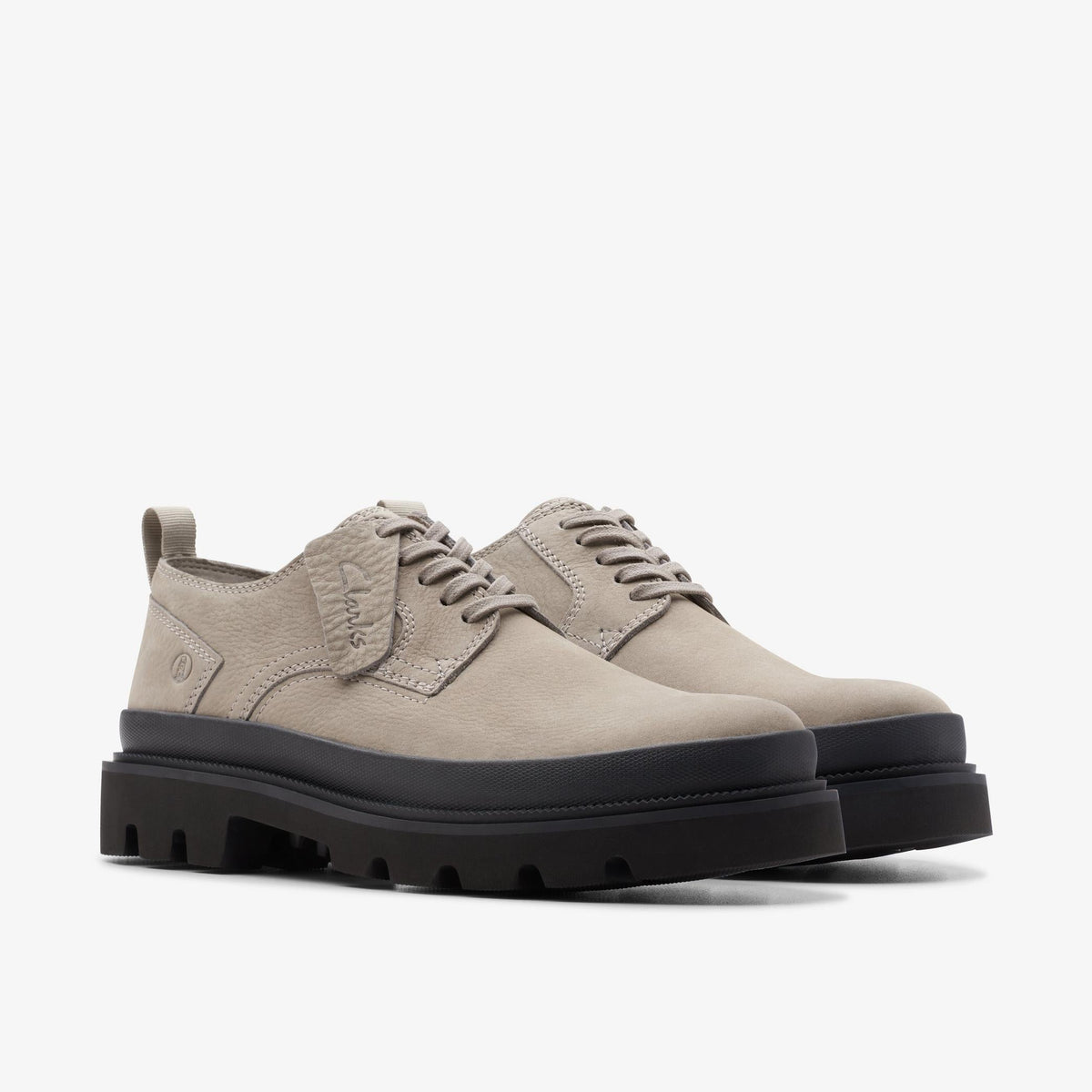 Clarks Badell Lace Men's Grey Nubuck 26176089 — sole view