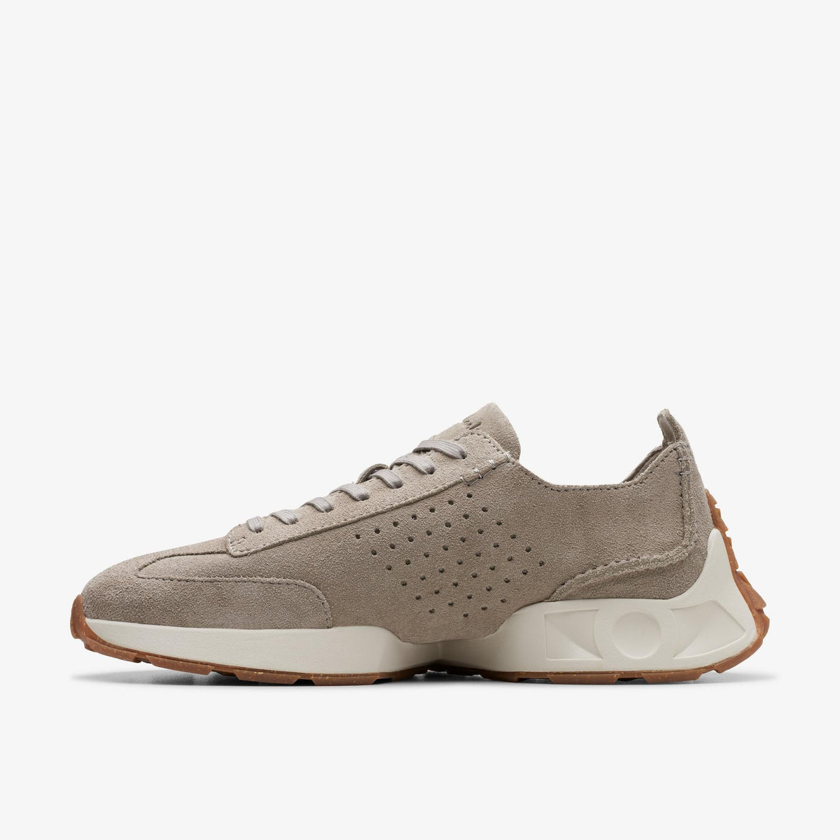 Clarks Craft Speed Men's Light Grey Suede 26176158 — side view