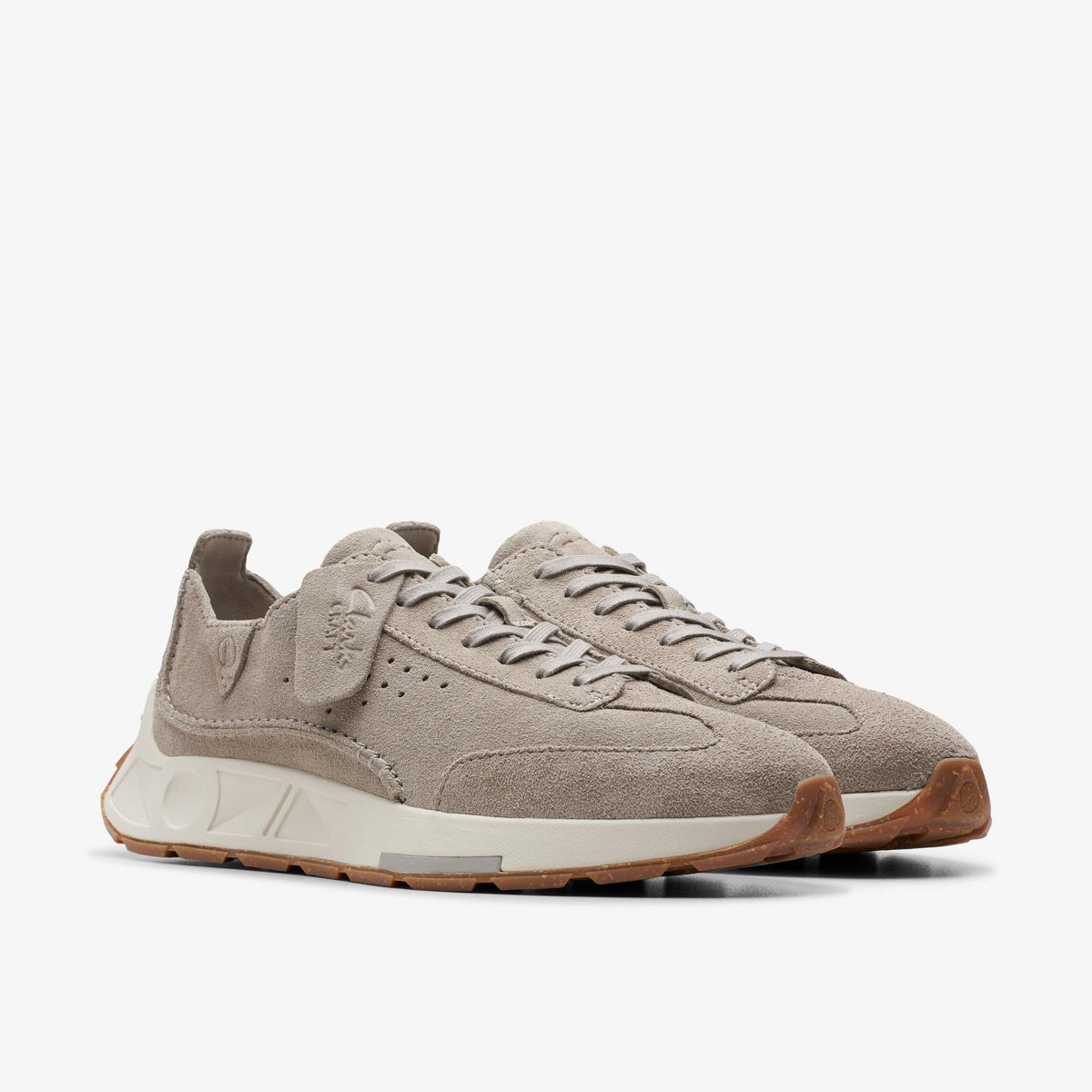 Clarks Craft Speed Men's Light Grey Suede 26176158 — sole view
