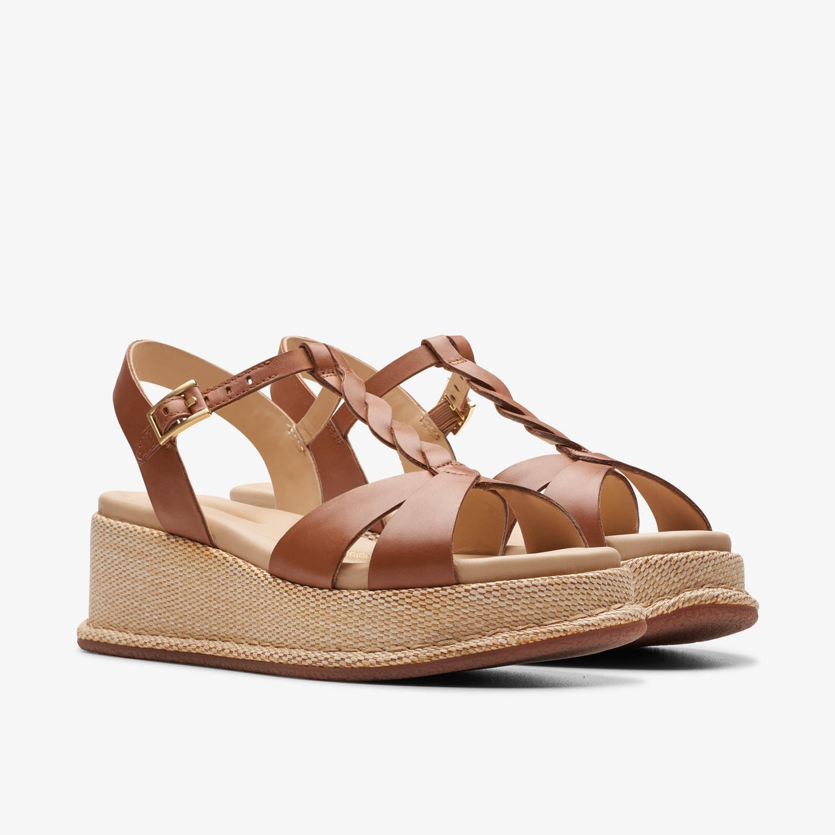 Clarks Kimmei Twist Women's Tan Leather 26176394 — sole view