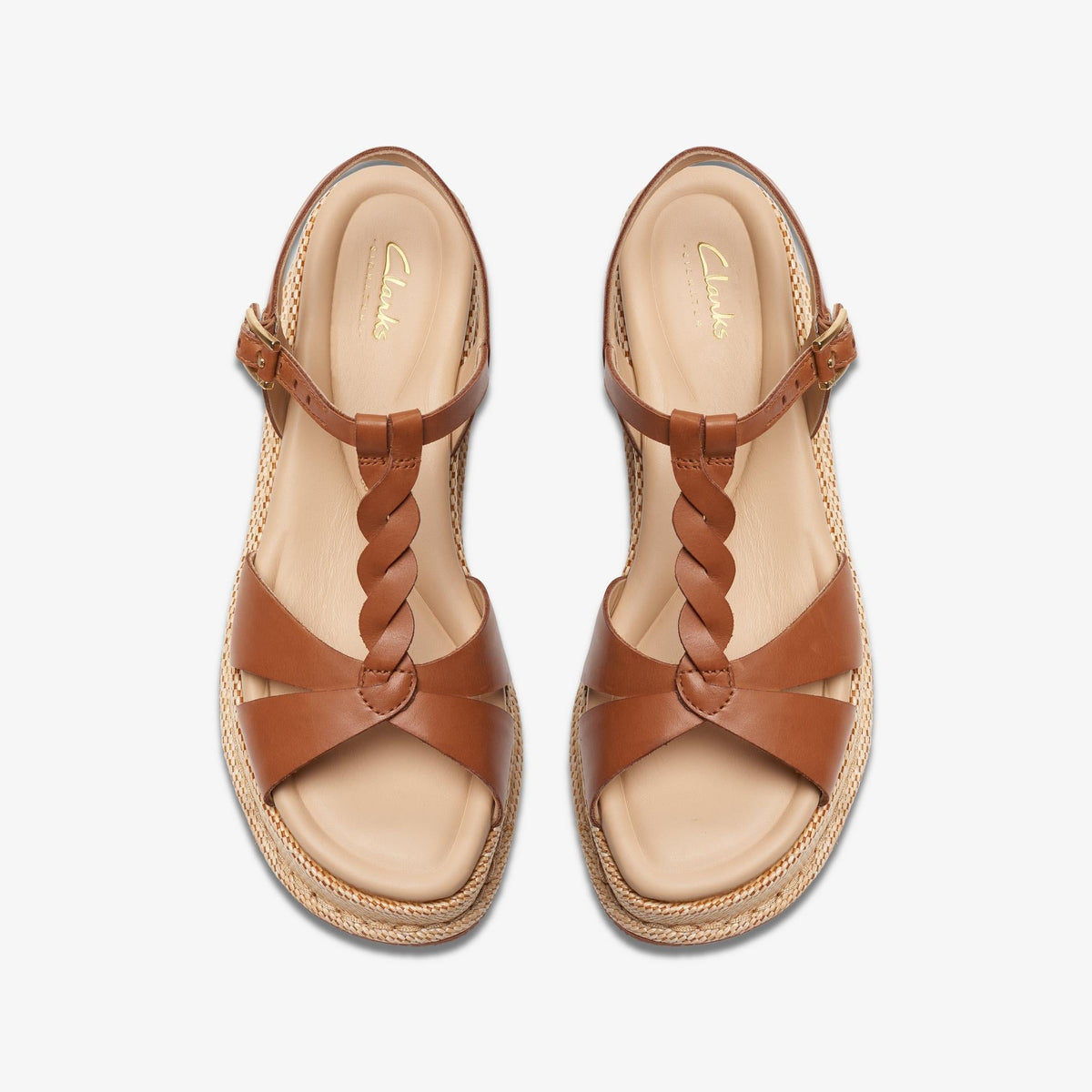 Clarks Kimmei Twist Women's Tan Leather 26176394 — top view