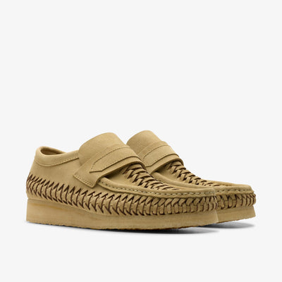 Clarks Originals Wallabee Loafer Weave Men's Maple Suede 26176534 — sole view