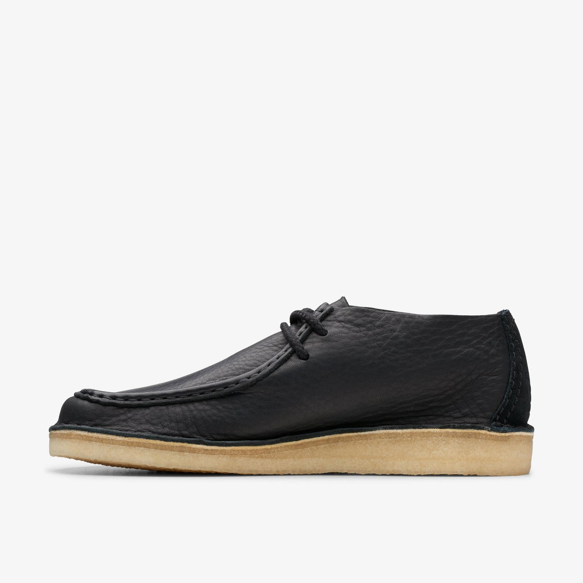 Clarks Originals Desert Men's Black Leather 26176545 — side view