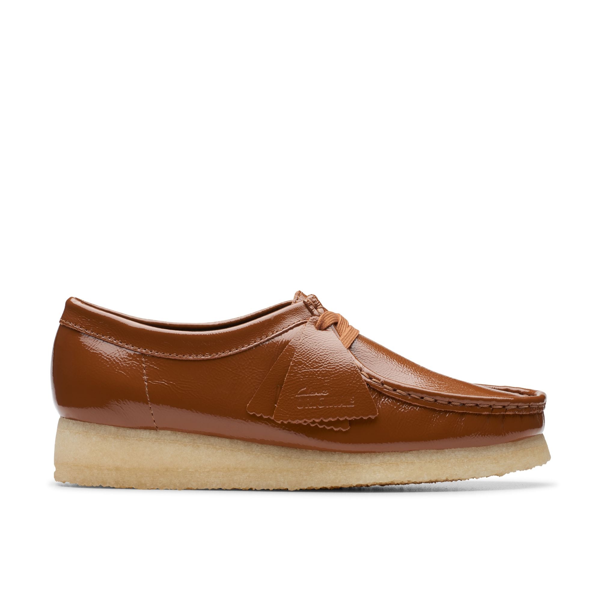 Clarks Originals Wallabee Women's Dusk Brown Pat Casual Shoes