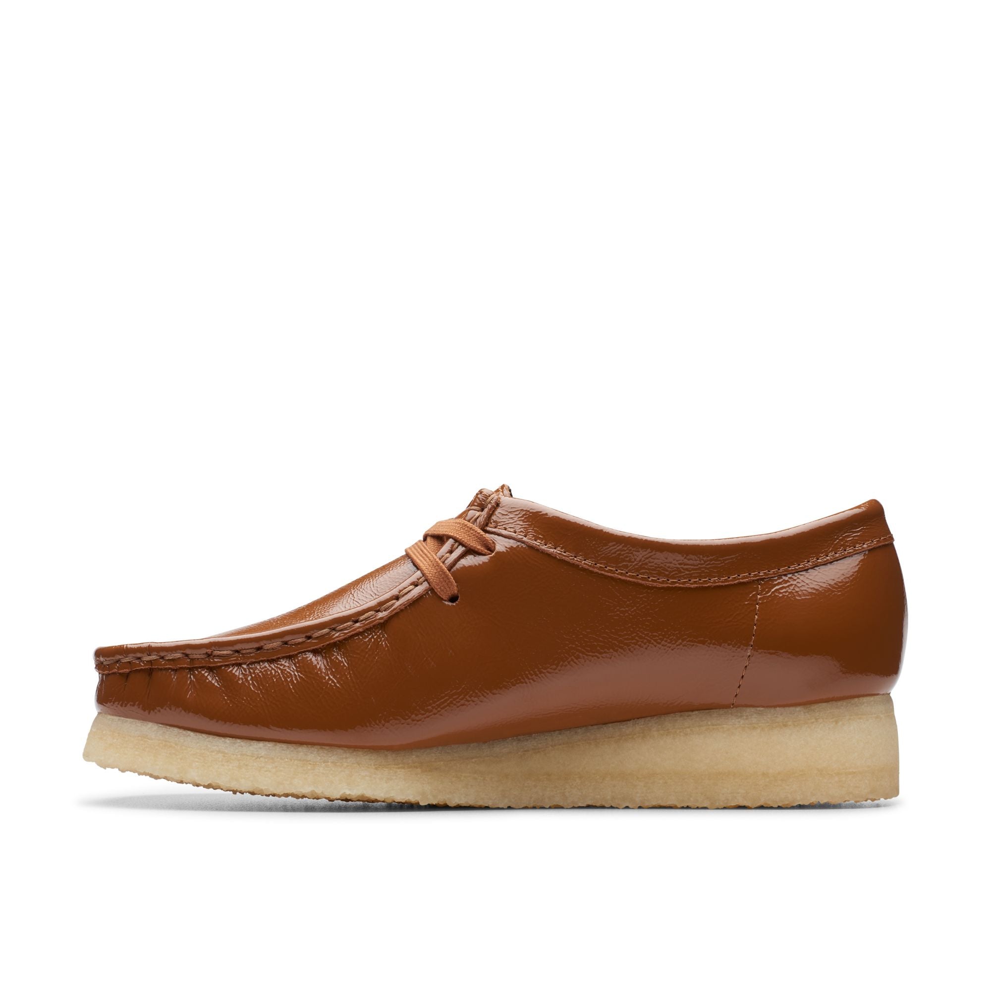 Clarks Originals Wallabee Women's Dusk Brown Pat Casual Shoes