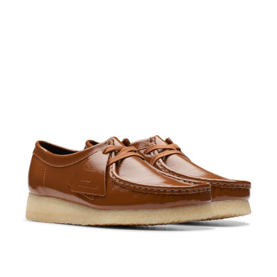 Clarks Originals Wallabee Women's Dusk Brown Pat Casual Shoes