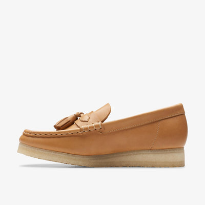 Clarks Originals Wallabee Loafer Women's Mid Tan Leather 26176560 — side view