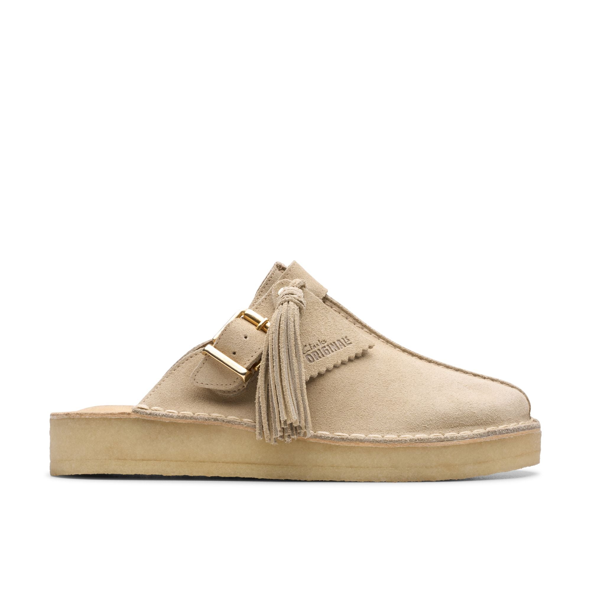 [26176569] WOMENS CLARKS TREK MULE SAND SUEDE