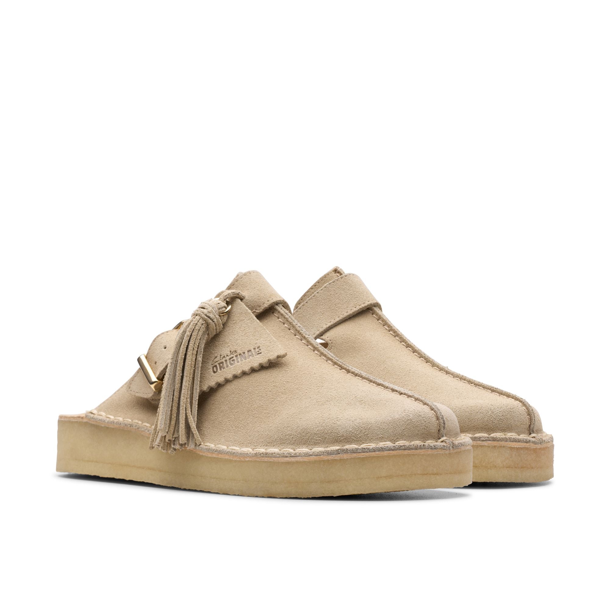 [26176569] WOMENS CLARKS TREK MULE SAND SUEDE