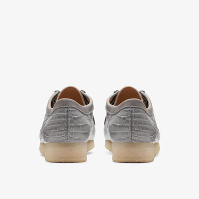[26176573] Mens CLARKS WALLABEE - GREY CROCODILE PRINT