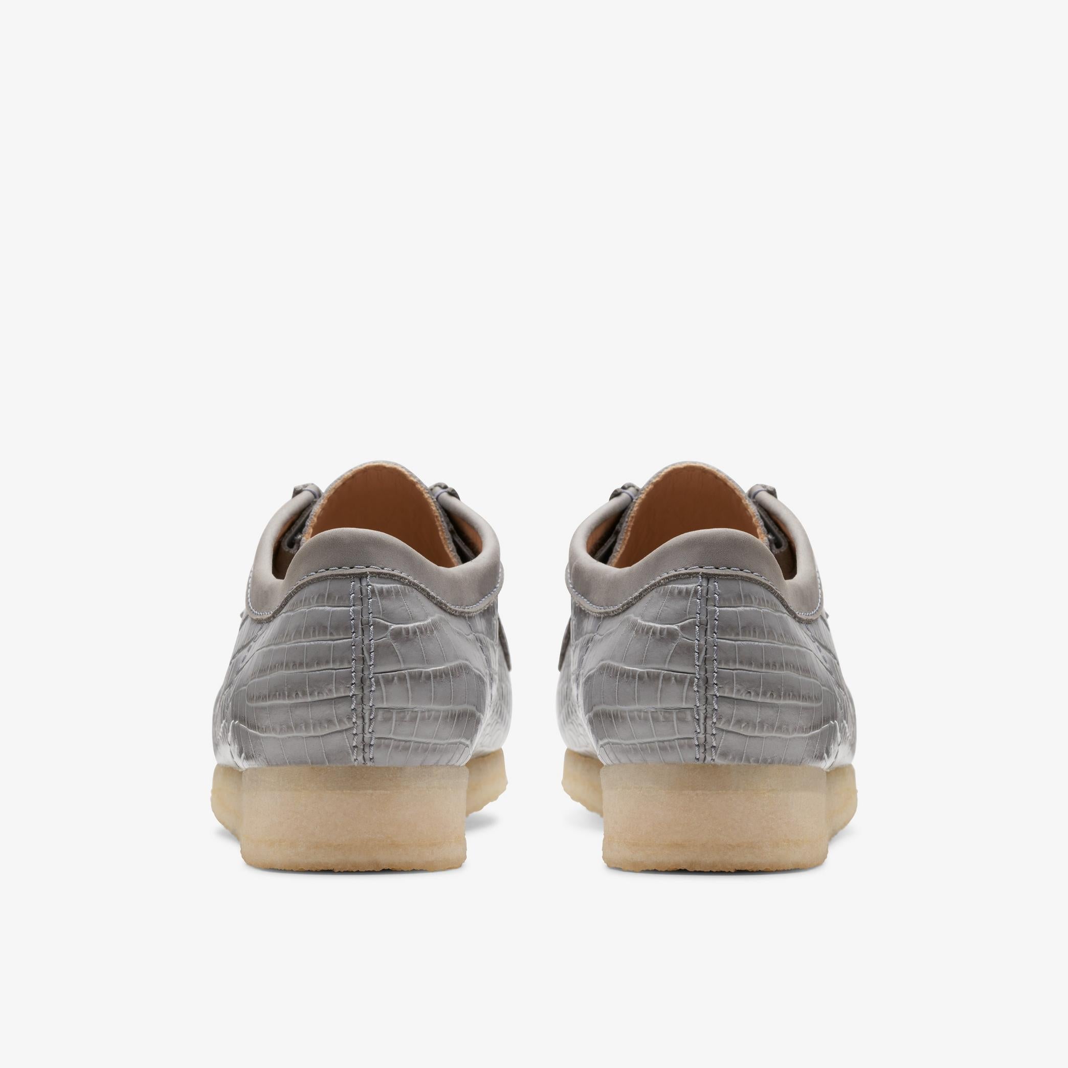 [26176573] Mens CLARKS WALLABEE - GREY CROCODILE PRINT