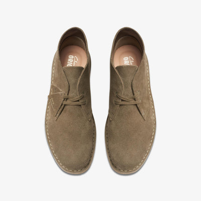 Clarks Originals Desert Boot Men's Pale Khaki Suede 26176626 — top view