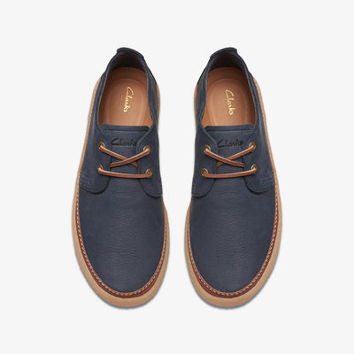Clarks Clarkwood Low Men's Navy Nubuck 26176867 — top view