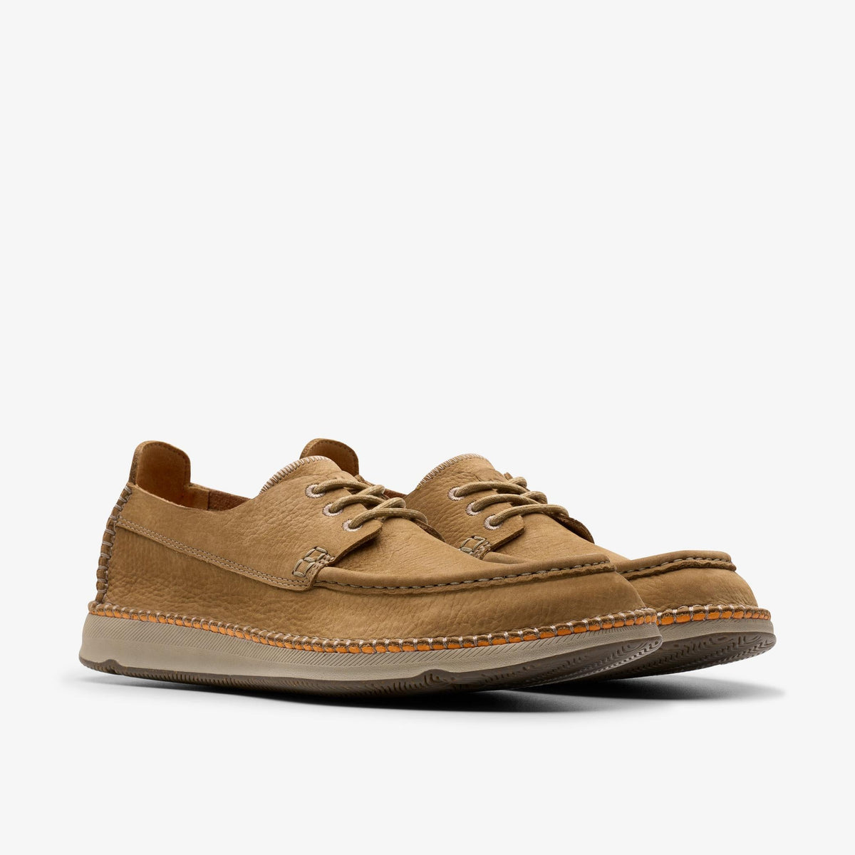 Clarks Gorsky Walk Men's Dark Sand Nubuck 26176875 — sole view