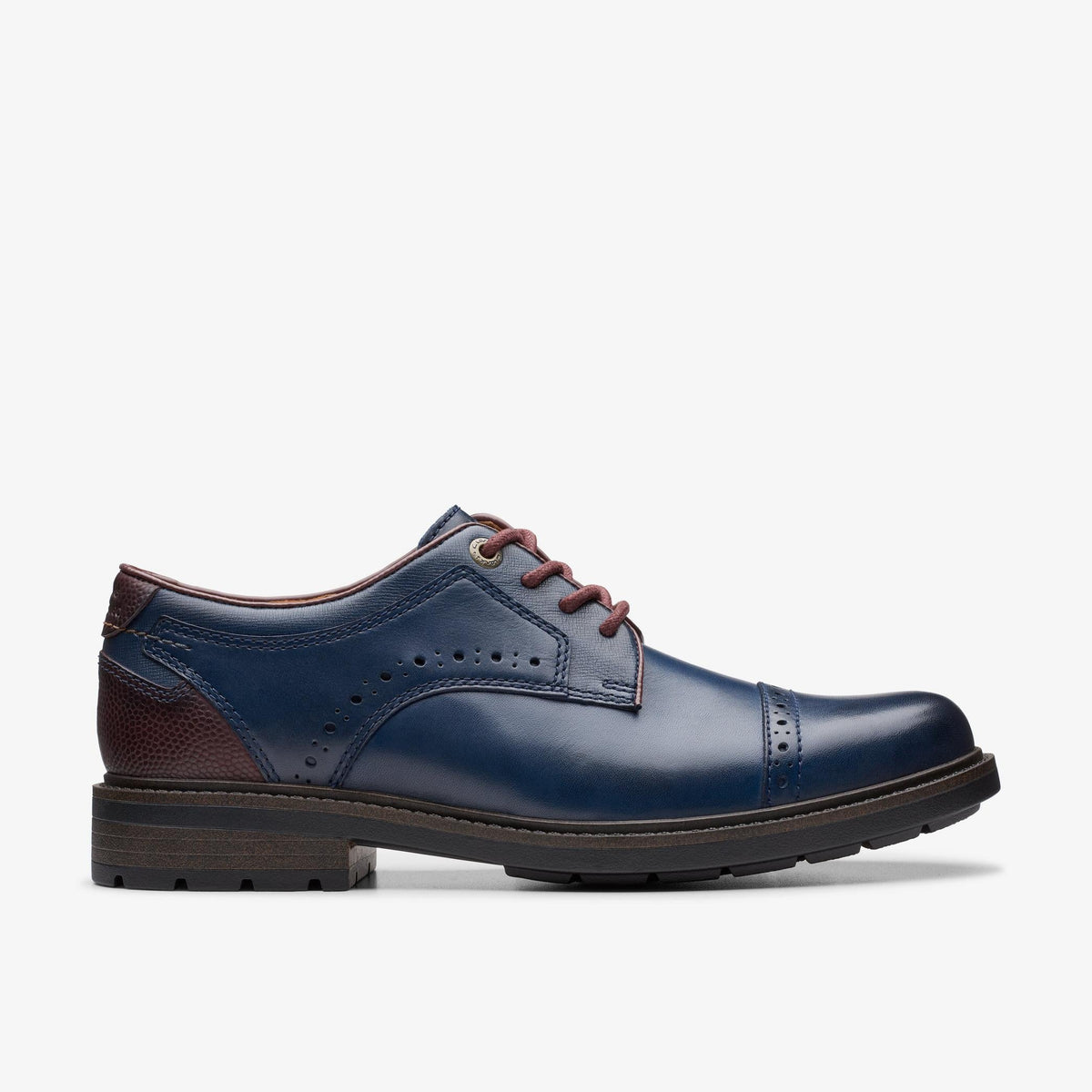 Clarks Un Shire Vibe Men's Navy Combi Leather 26176914