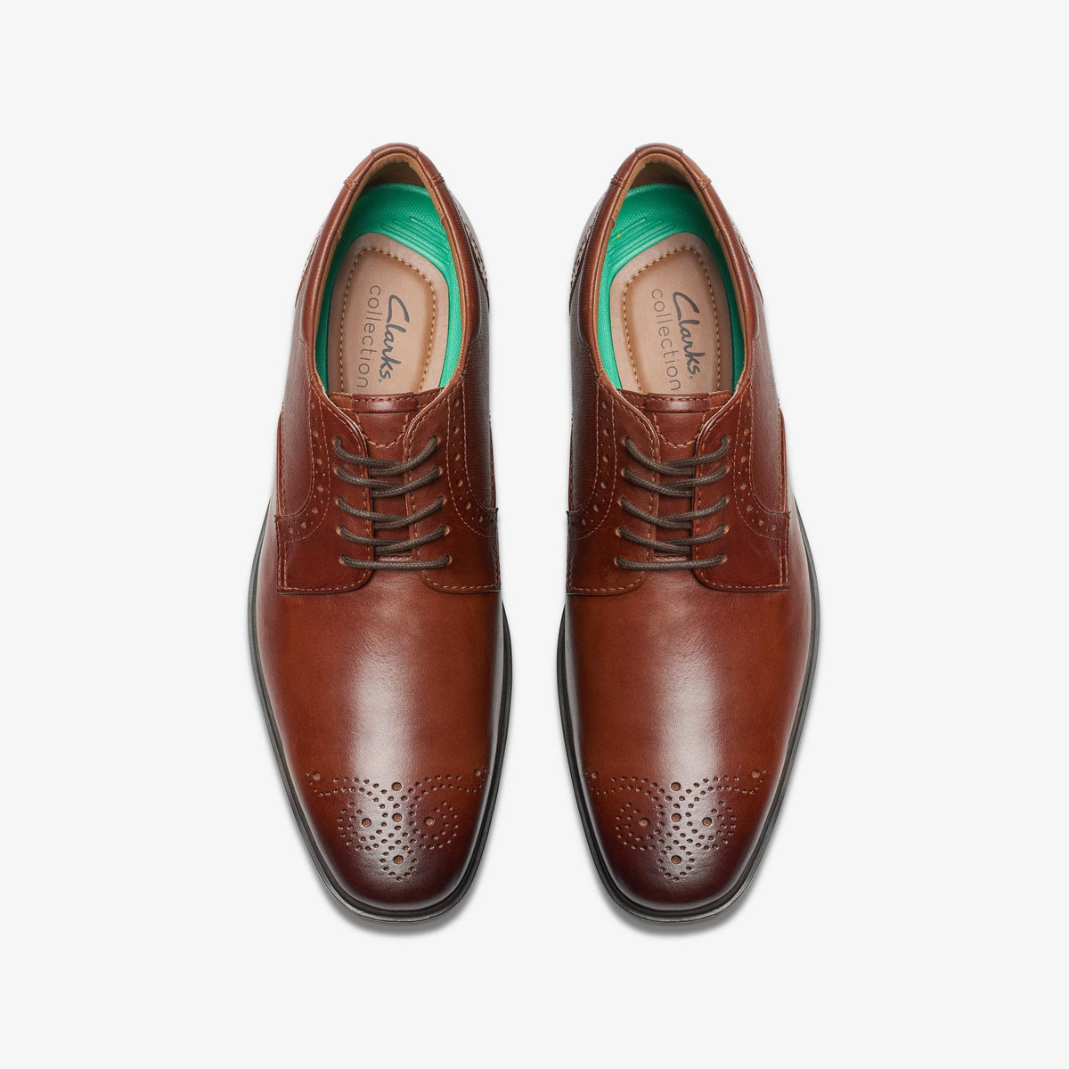 Clarks Clarkslite Tie Men's Tan Combi 26176938 — top view