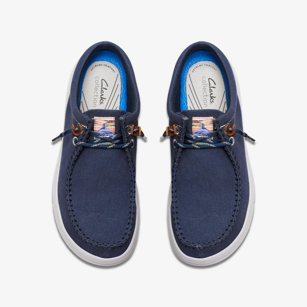 Clarks Driftlite Surf Men's Navy Canvas 26176943 — top view
