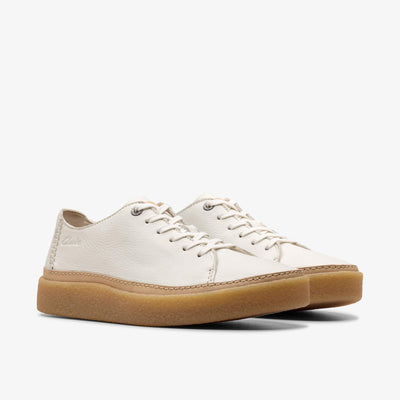 Clarks Oakpark Low Men's White Leather 26176967 — sole view